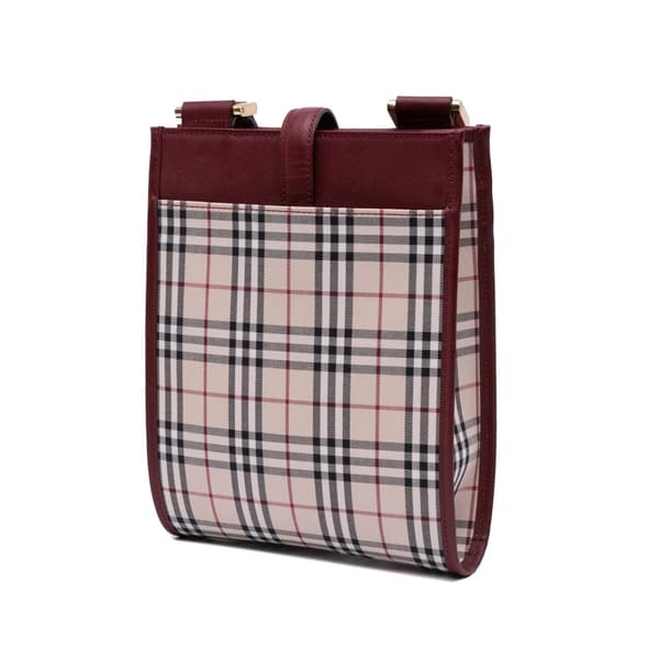 Pre-owned Burberry House Check Canvas Crossbody Brown