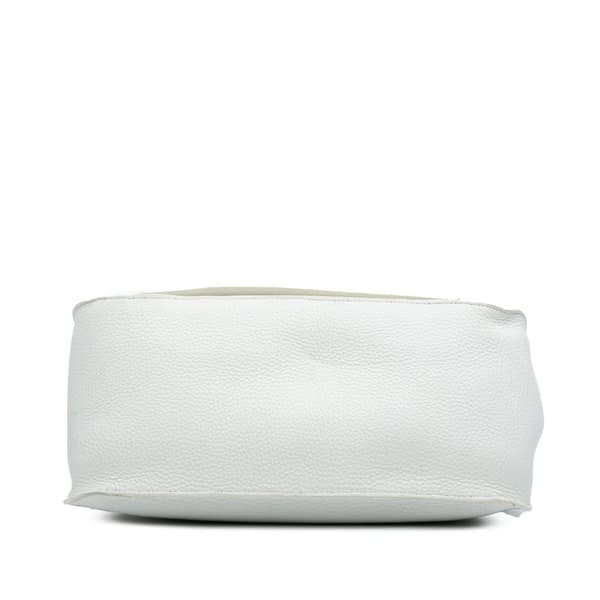 Pre-owned Hermès Clemence Jypsiere 34 White