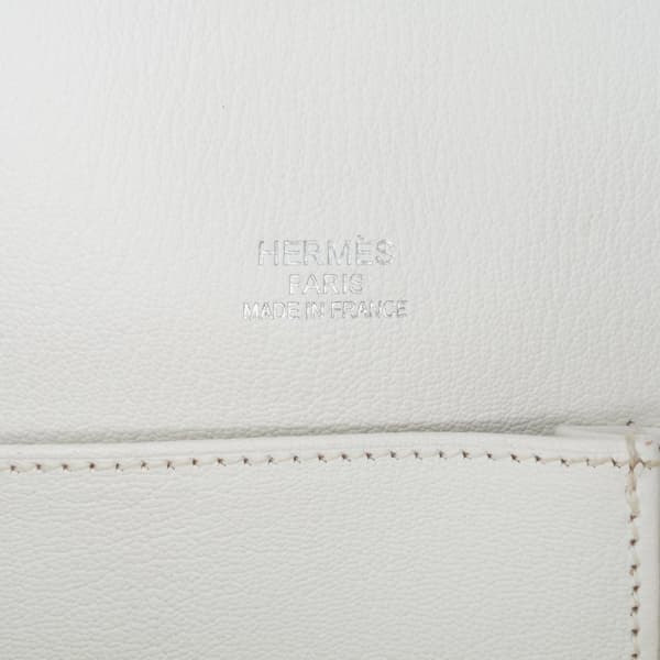 Pre-owned Hermès Clemence Jypsiere 34 White