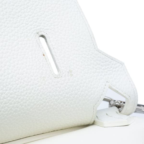 Pre-owned Hermès Clemence Jypsiere 34 White
