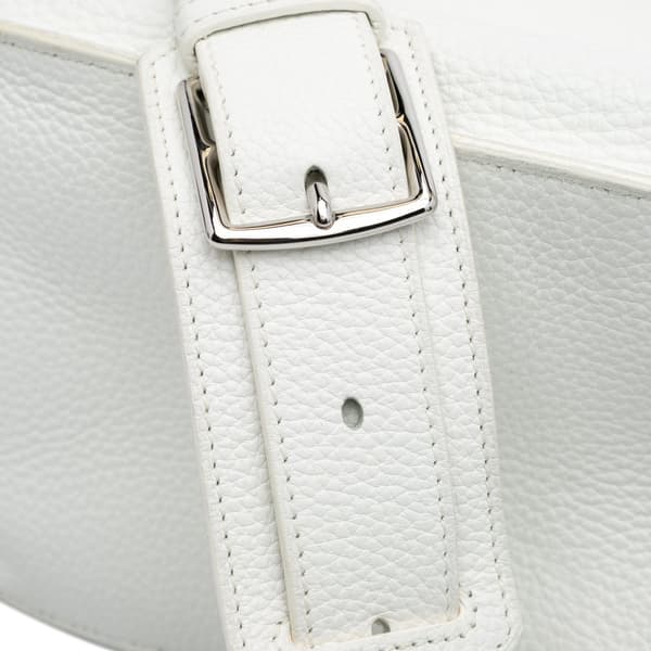 Pre-owned Hermès Clemence Jypsiere 34 White