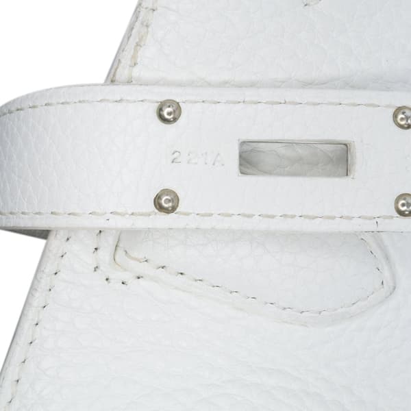 Pre-owned Hermès Clemence Jypsiere 34 White