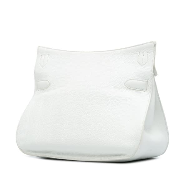 Pre-owned Hermès Clemence Jypsiere 34 White