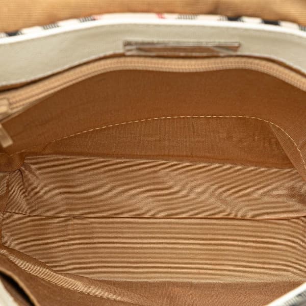 Pre-owned Burberry Nova Check Canvas Crossbody Brown