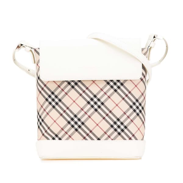 Pre-owned Burberry Nova Check Canvas Crossbody Brown