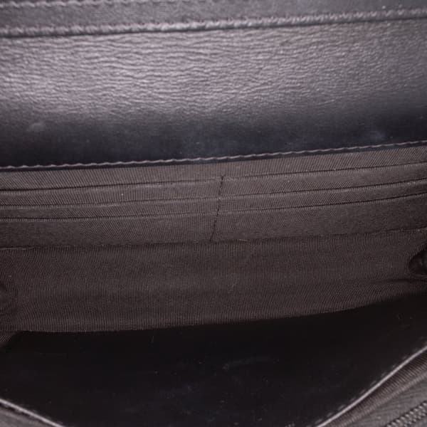 Pre-owned Chanel Quilted Suede Cocostellar Wallet on Chain Black