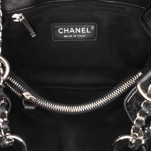 Pre-owned Chanel Small Quilted Patent Coco Shine Accordion Flap Black