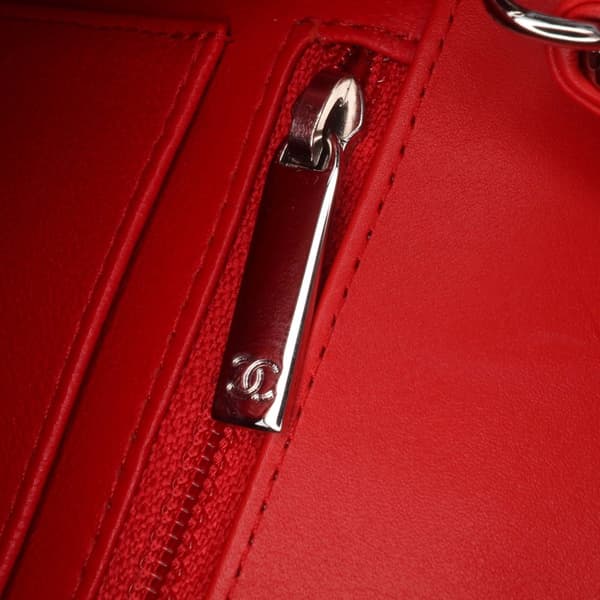 Pre-owned Chanel Mini Rectangular Classic Bicolor Patent Single Flap Red