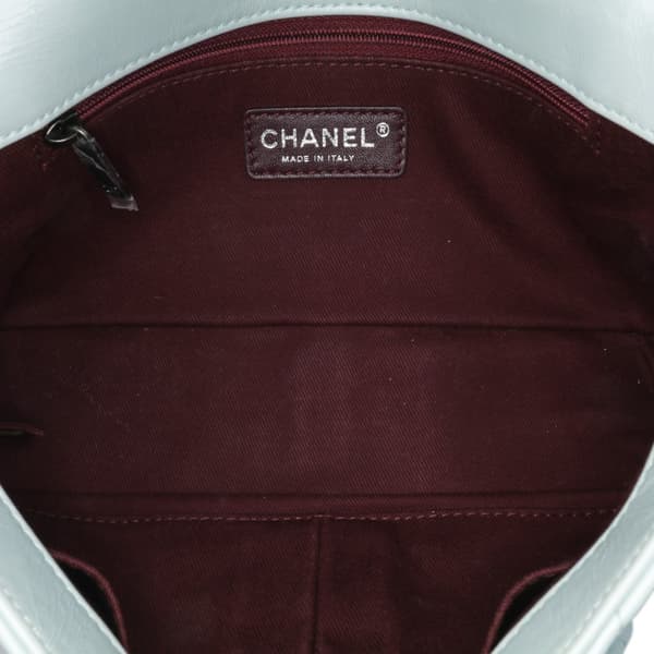 Pre-owned Chanel Medium Quilted Calfskin Coco Pleats Chain Flap Blue