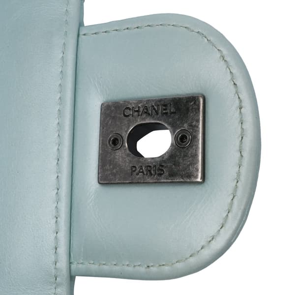 Pre-owned Chanel Medium Quilted Calfskin Coco Pleats Chain Flap Blue