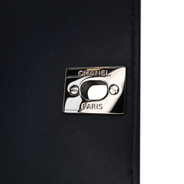 Pre-owned Chanel Mini Calfskin Tramezzo Flap Blue