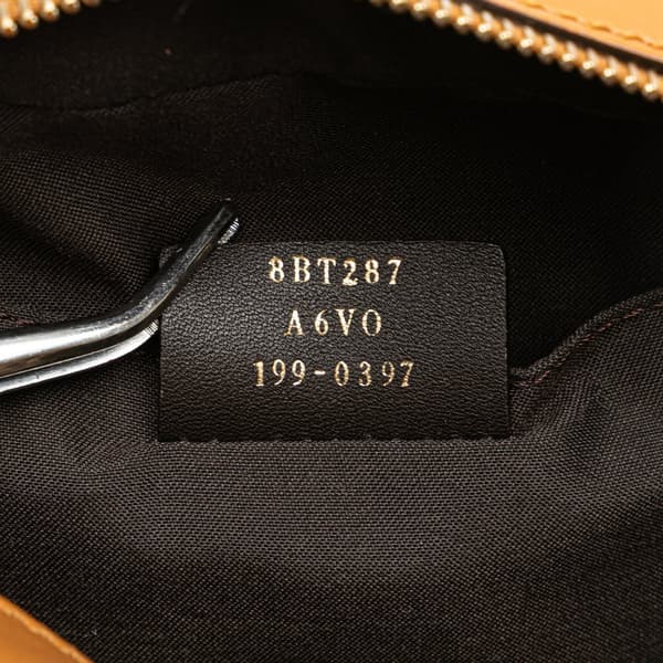 Pre-owned Fendi Glazed Fabric Vitello Century FF 1974 Camera Bag Brown
