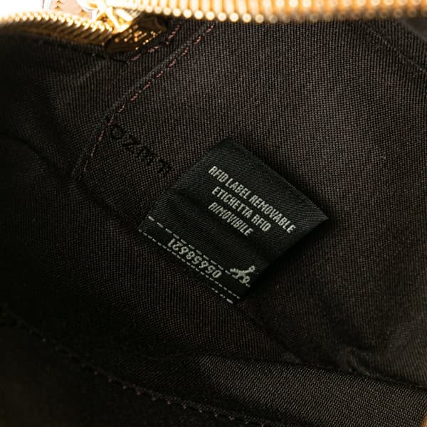 Pre-owned Fendi Glazed Fabric Vitello Century FF 1974 Camera Bag Brown