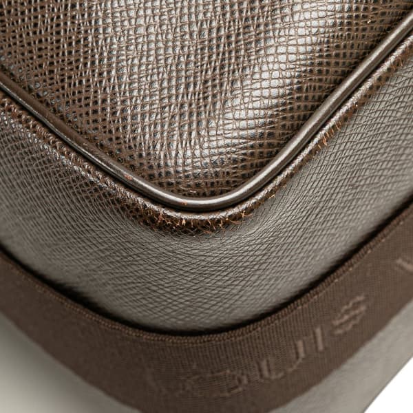 Pre-owned Louis Vuitton Taiga Reporter PM Brown
