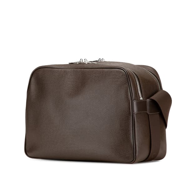 Pre-owned Louis Vuitton Taiga Reporter PM Brown