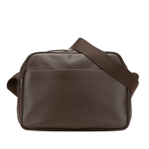 Pre-owned Louis Vuitton Taiga Reporter PM Brown