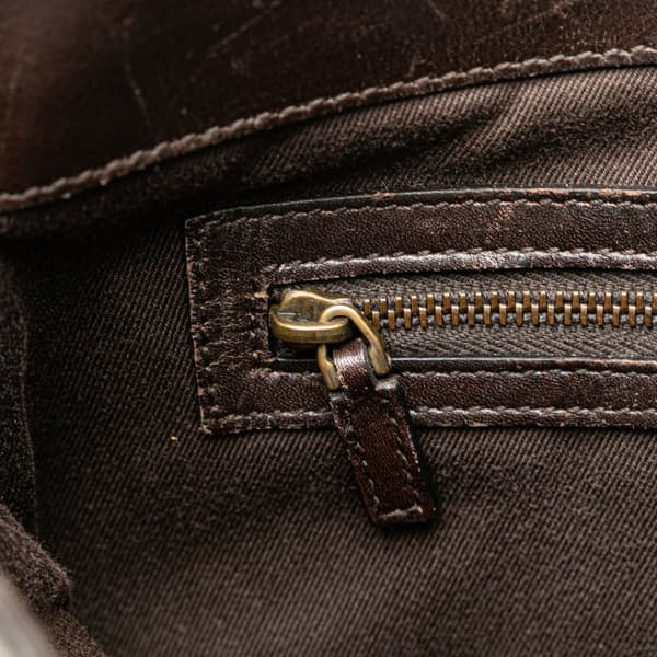 Pre-owned Gucci GG Canvas Crossbody Brown