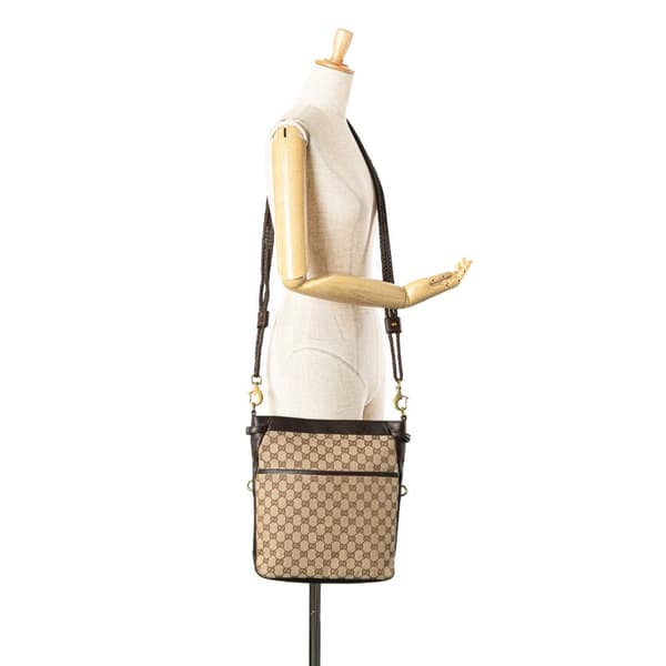 Pre-owned Gucci GG Canvas Crossbody Brown