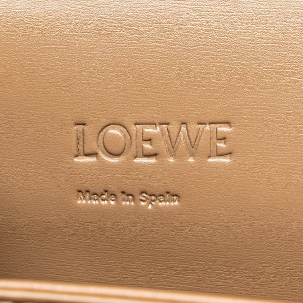 Pre-owned LOEWE Medium Leather Barcelona Crossbody Brown
