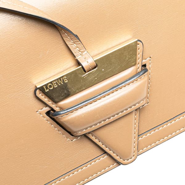 Pre-owned LOEWE Medium Leather Barcelona Crossbody Brown