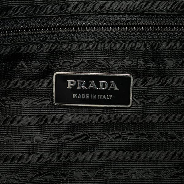 Pre-owned Prada Tessuto Zip Top Crossbody Black