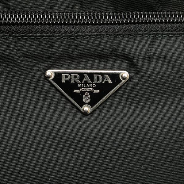 Pre-owned Prada Tessuto Zip Top Crossbody Black