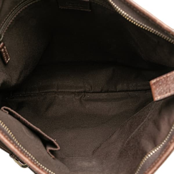 Pre-owned Gucci GG Canvas Abbey D Ring Crossbody Brown