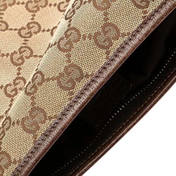 Pre-owned Gucci GG Canvas Abbey D Ring Crossbody Brown