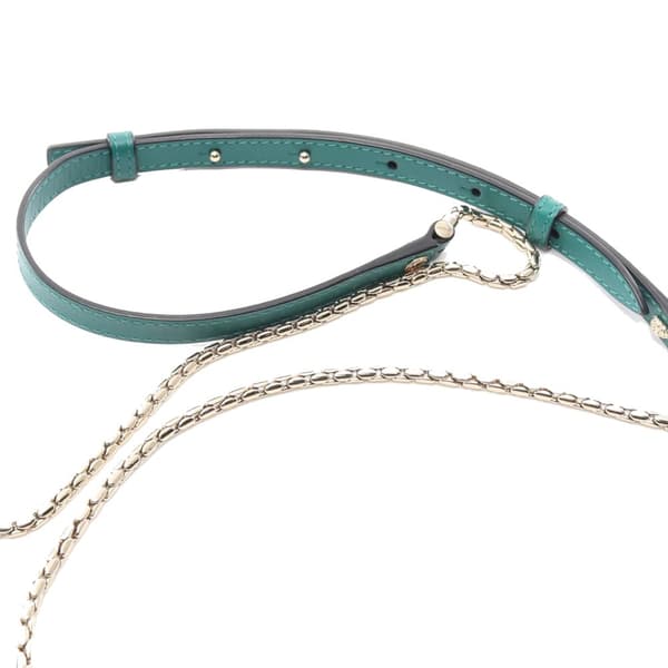 Pre-owned Bvlgari Leather Serpenti Forever Crossbody Green