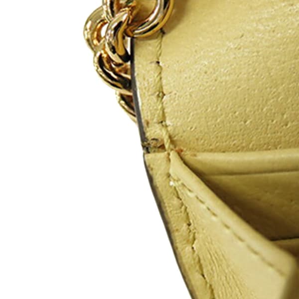 Pre-owned Gucci Jumbo GG Canvas Ophidia Continental Wallet on Chain Yellow