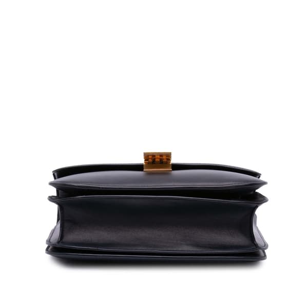 Pre-owned Celine Medium Calfskin Classic Box Black