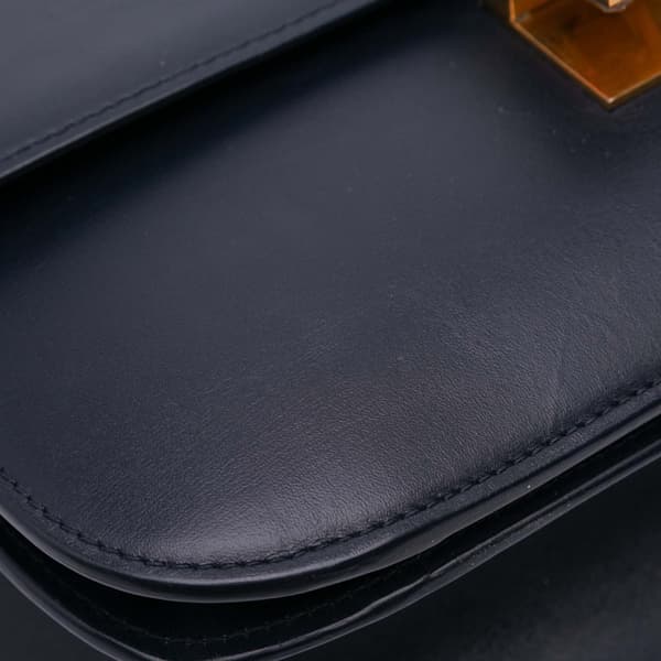 Pre-owned Celine Medium Calfskin Classic Box Black