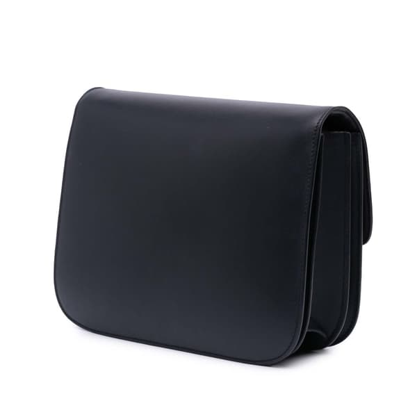 Pre-owned Celine Medium Calfskin Classic Box Black