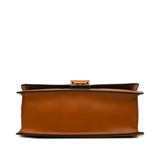 Pre-owned MCM Medium Visetos Coated Canvas Tracy Crossbody Brown