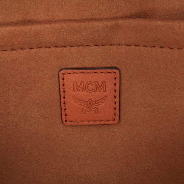 Pre-owned MCM Medium Visetos Coated Canvas Tracy Crossbody Brown