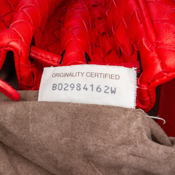 Pre-owned Bottega Veneta Nappa Intrecciato Flap Crossbody Red