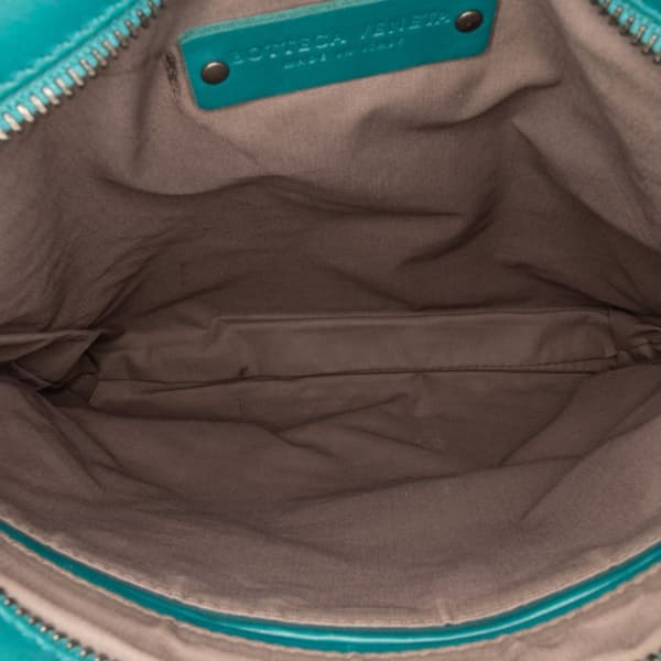 Pre-owned Bottega Veneta Nappa Intrecciato Crossbody Blue