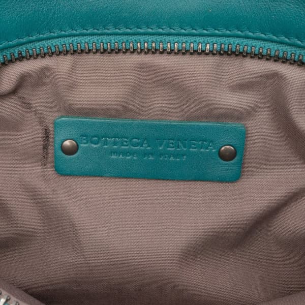 Pre-owned Bottega Veneta Nappa Intrecciato Crossbody Blue