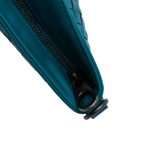 Pre-owned Bottega Veneta Nappa Intrecciato Crossbody Blue