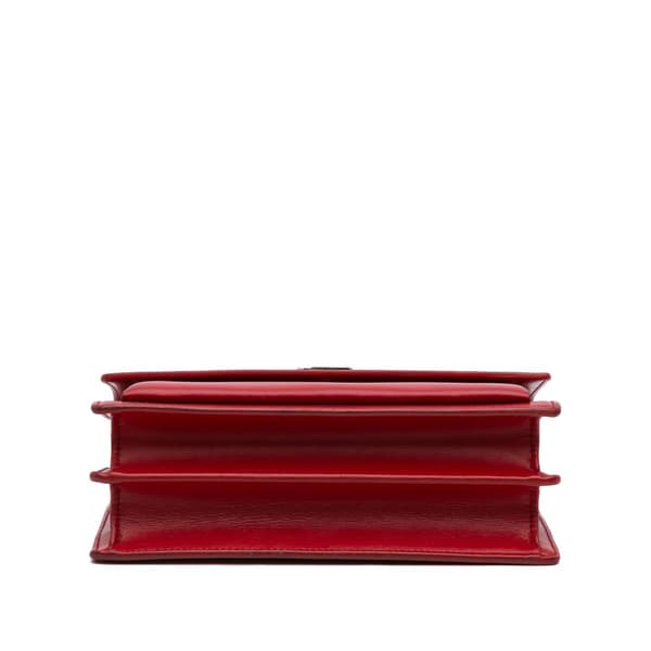 Pre-owned Saint Laurent Medium Leather Monogram Sunset Crossbody Red