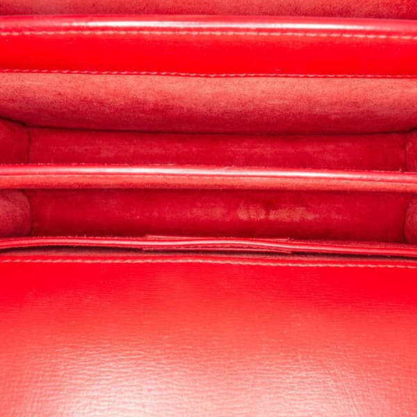 Pre-owned Saint Laurent Medium Leather Monogram Sunset Crossbody Red