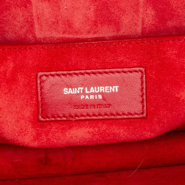 Pre-owned Saint Laurent Medium Leather Monogram Sunset Crossbody Red
