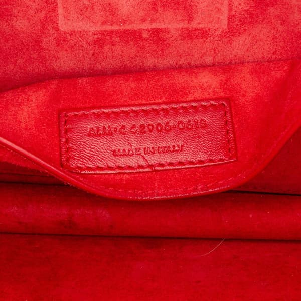 Pre-owned Saint Laurent Medium Leather Monogram Sunset Crossbody Red