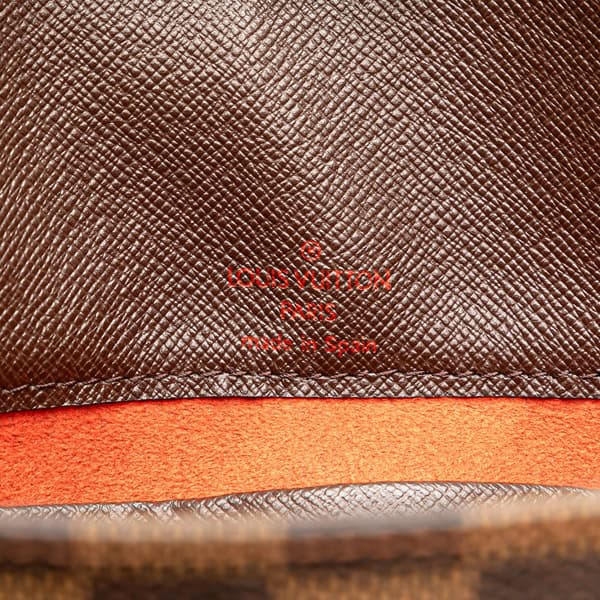 Pre-owned Louis Vuitton Damier Ebene Musette Tango Long Strap Brown