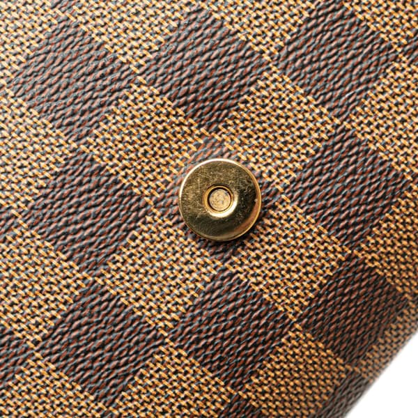 Pre-owned Louis Vuitton Damier Ebene Musette Tango Long Strap Brown