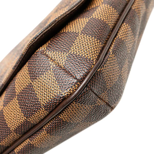Pre-owned Louis Vuitton Damier Ebene Musette Tango Long Strap Brown