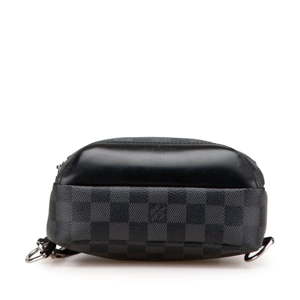 Pre-owned Louis Vuitton Damier Graphite Avenue Sling Black