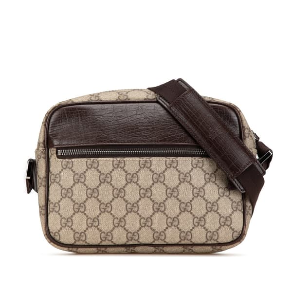 Pre-owned Gucci GG Supreme Crossbody Brown