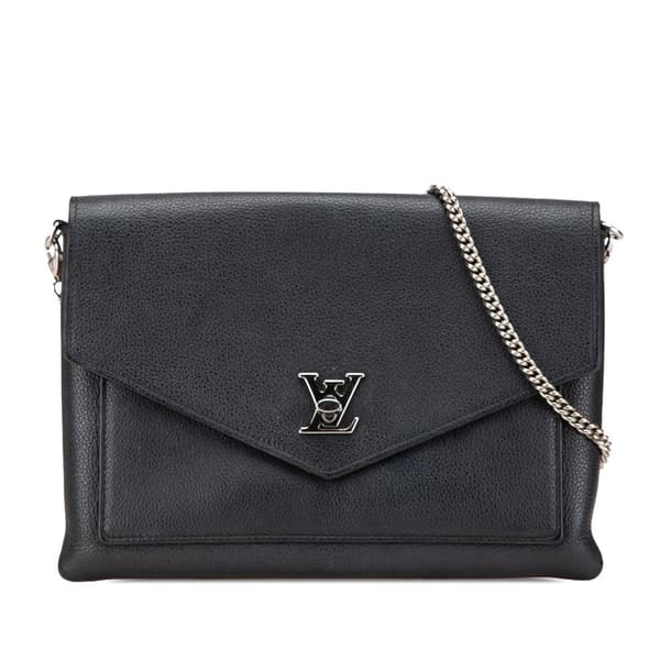 Pre-owned Louis Vuitton MyLockMe Chain Pochette Black