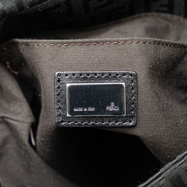 Pre-owned Fendi Zucchino Canvas Crossbody Black